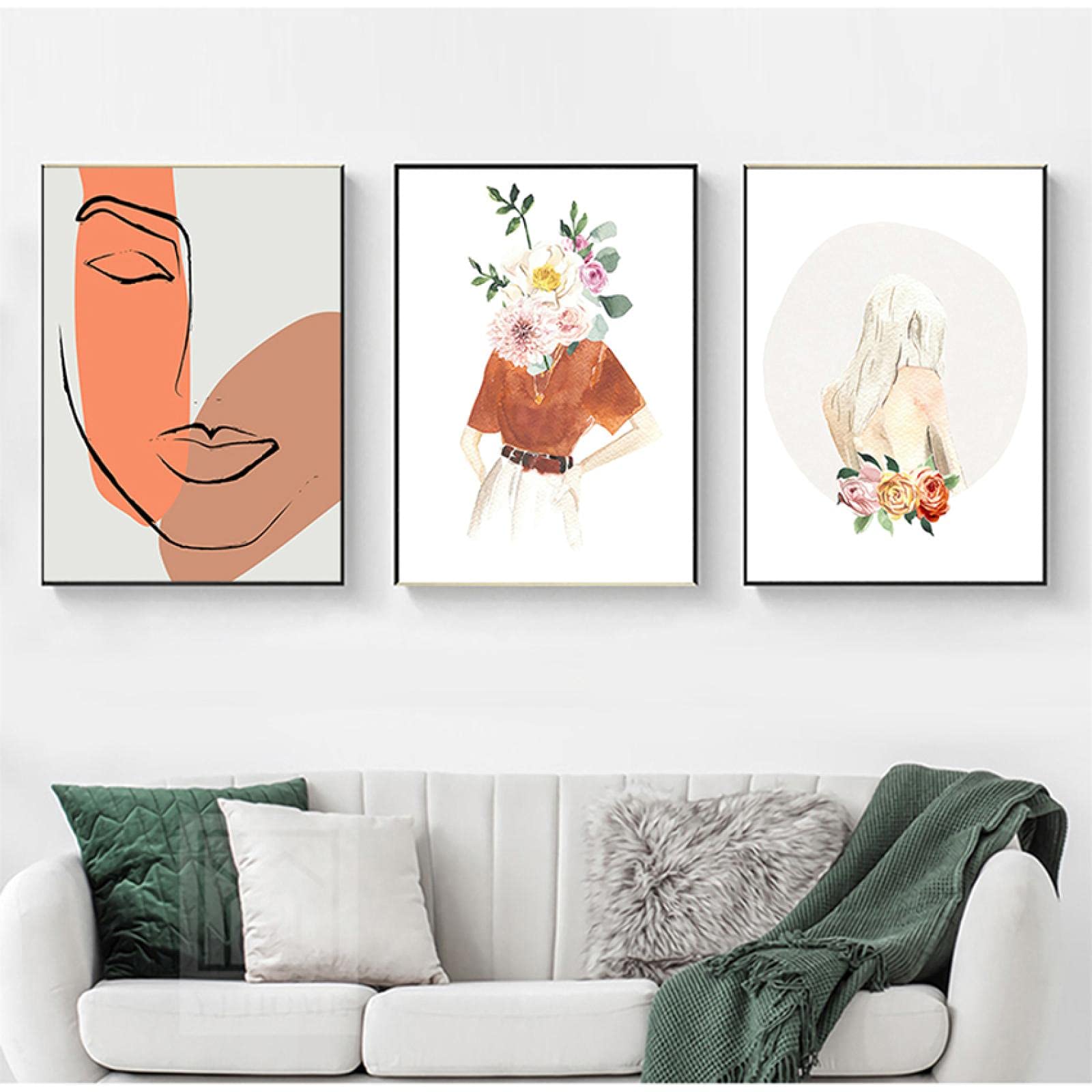 Amazon.co.jp: キャンバス絵画ポスターAndPrints壁の絵フラワー